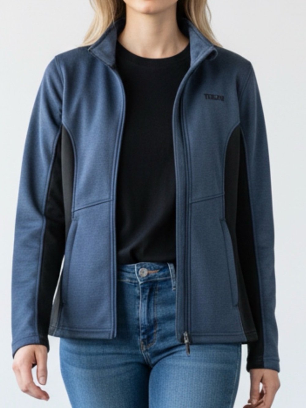 Spyder Women's Large Jacket Thermal Waffle Knit Fleece Lined Full Zip Gorp Coat